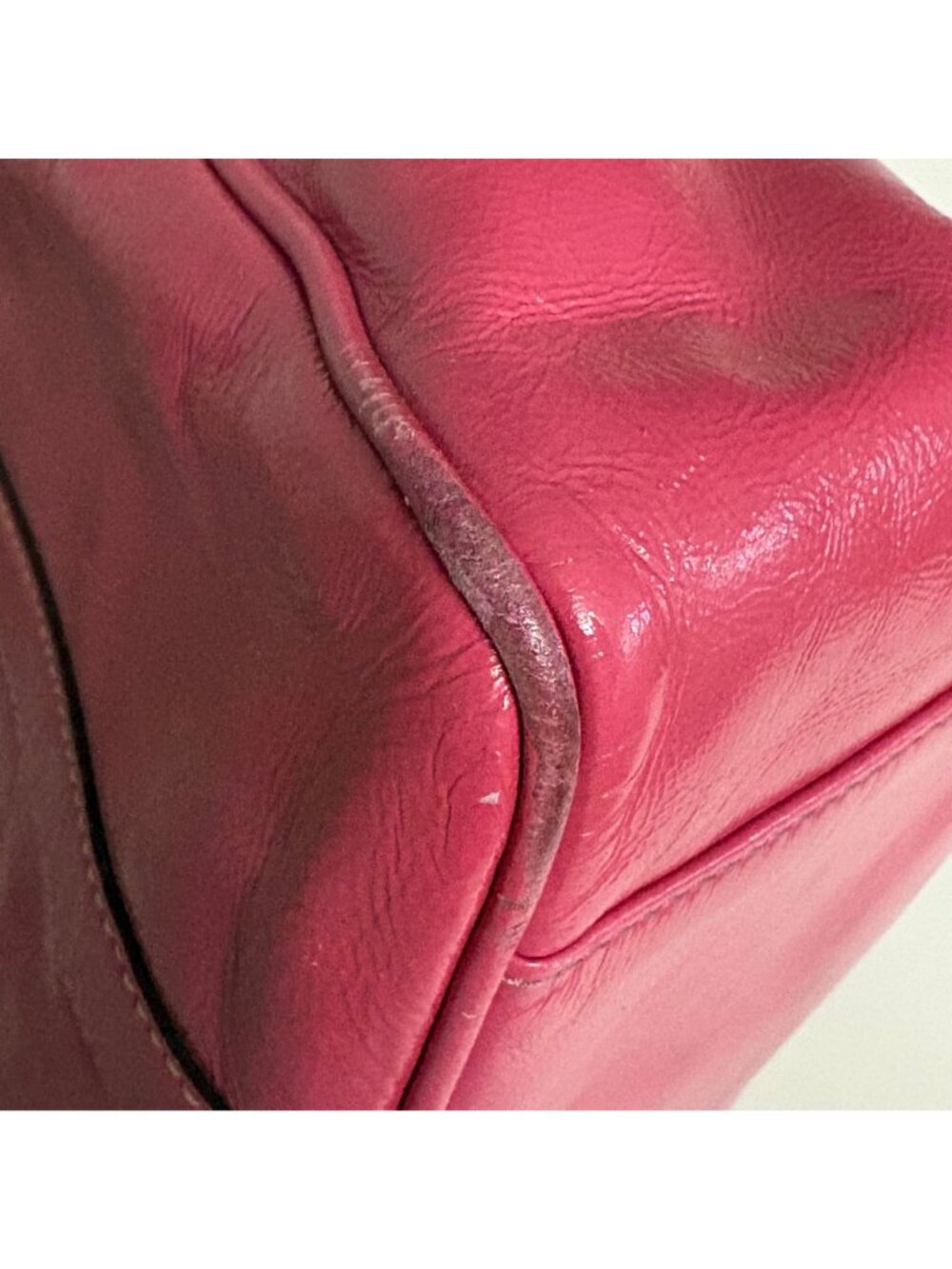 Coach Gallery Tote Pink Patent Leather Shoulder Purse F12869 Large Handbag - Picture 13 of 15